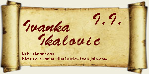 Ivanka Ikalović vizit kartica